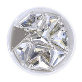 Slim Triangle Shape Silver Shade High Quality Glass Sew-on Rhinestones WholesaleRhinestone